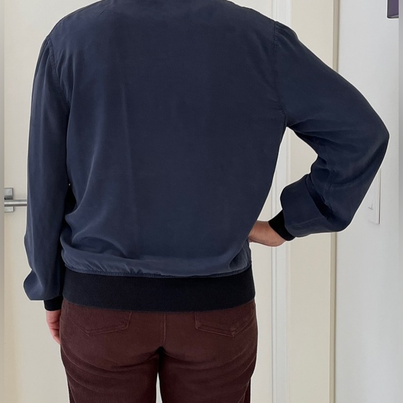 EQUIPMENT FEMME Abbot Silk Bomber Jacket - Picture 7 of 16